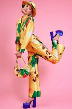 JAYLEY Abstract Digital Print Blazer