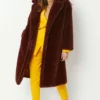 JAYLEY Brown Faux Fur Coat