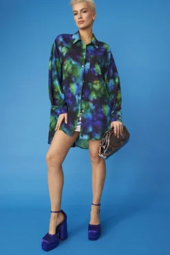 JAYLEY Cleo Silk Blend Oversized Shirt