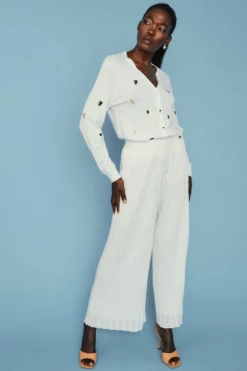 JAYLEY Cream Cashmere Trousers