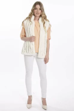 JAYLEY Cream Faux Fur Gilet