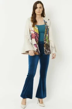JAYLEY Cream Faux Suede Kate Jacket