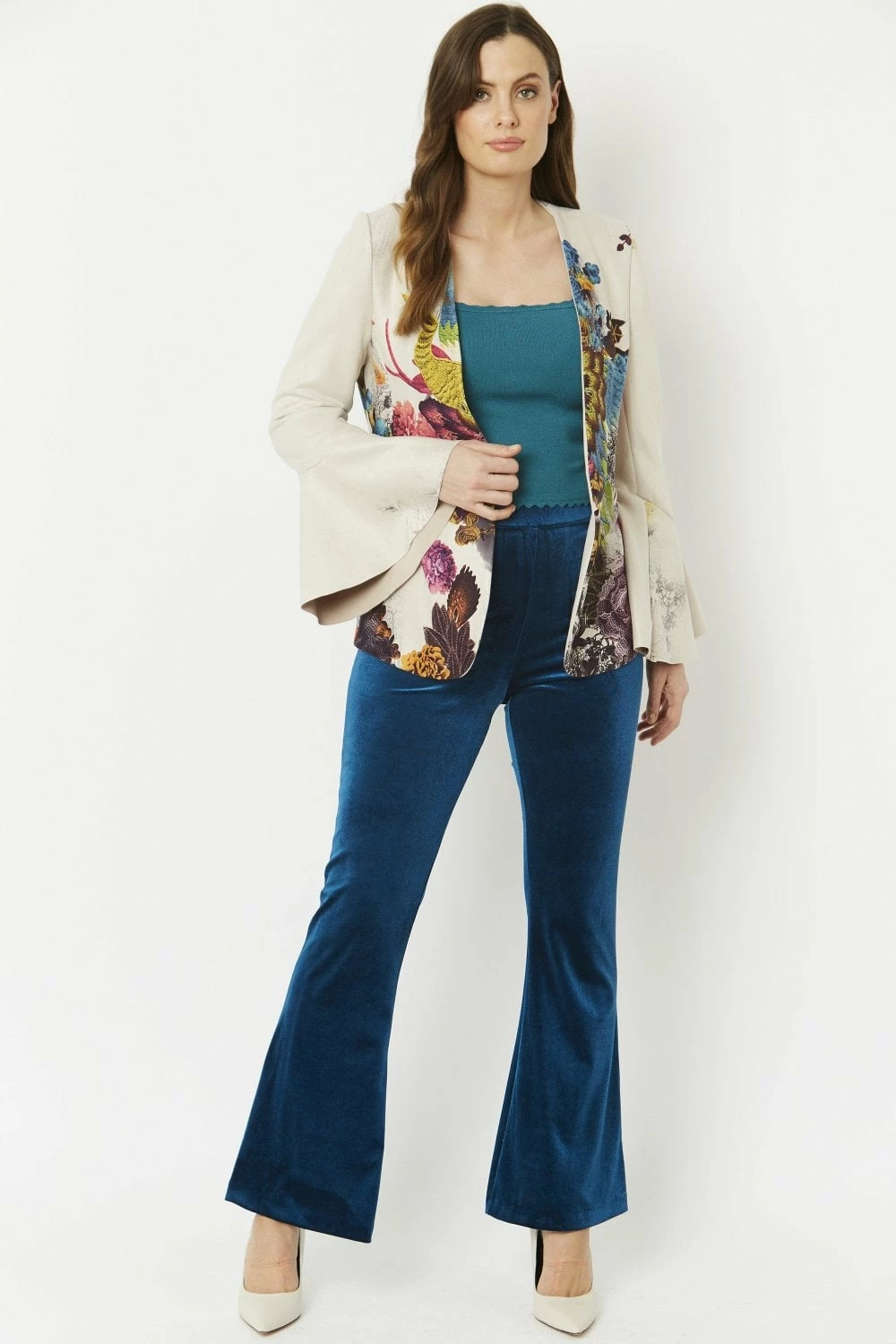 JAYLEY Cream Faux Suede Kate Jacket - Image 2