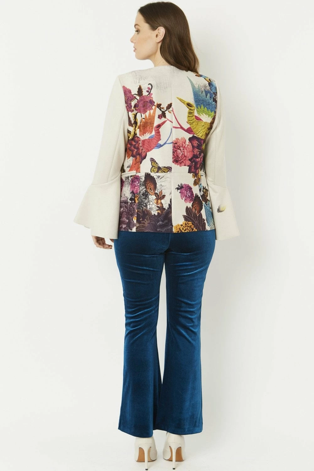 JAYLEY Cream Faux Suede Kate Jacket - Image 6