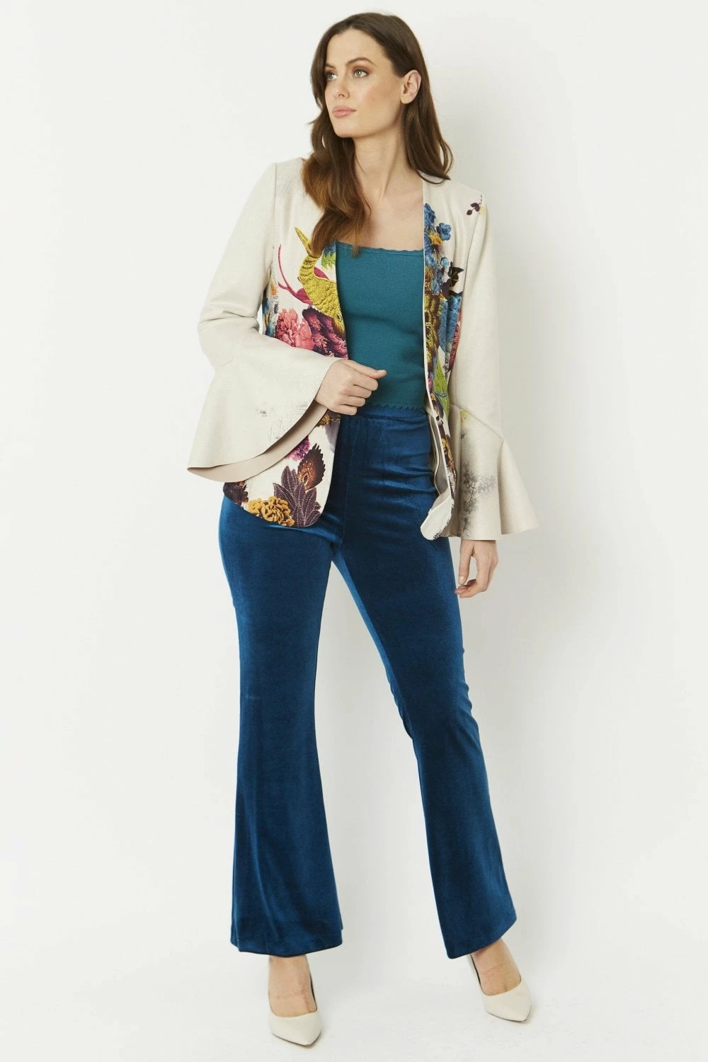 JAYLEY Cream Faux Suede Kate Jacket - Image 8