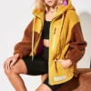 JAYLEY Faux Shearling Hooded Jacket
