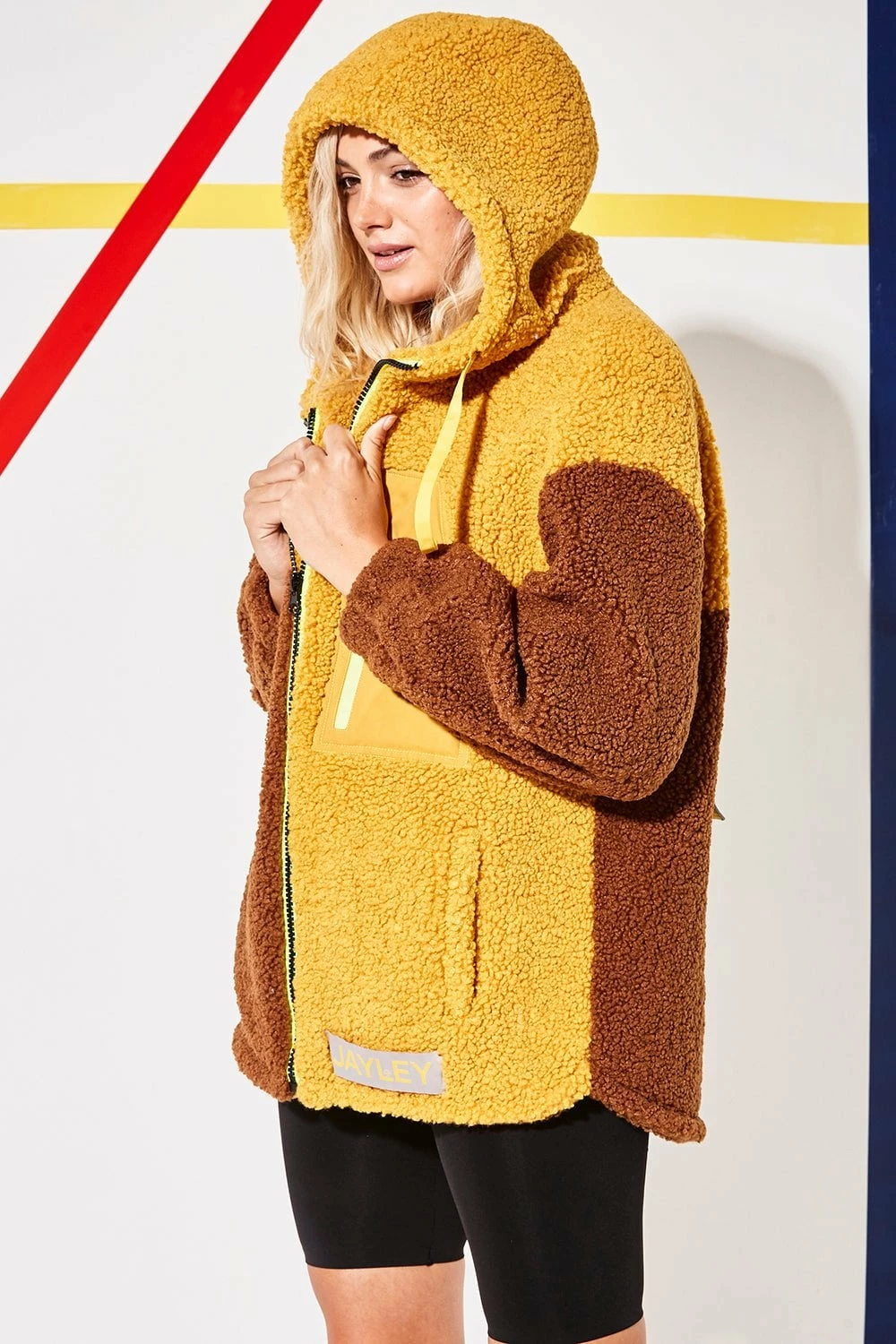 JAYLEY Faux Shearling Hooded Jacket - Image 2