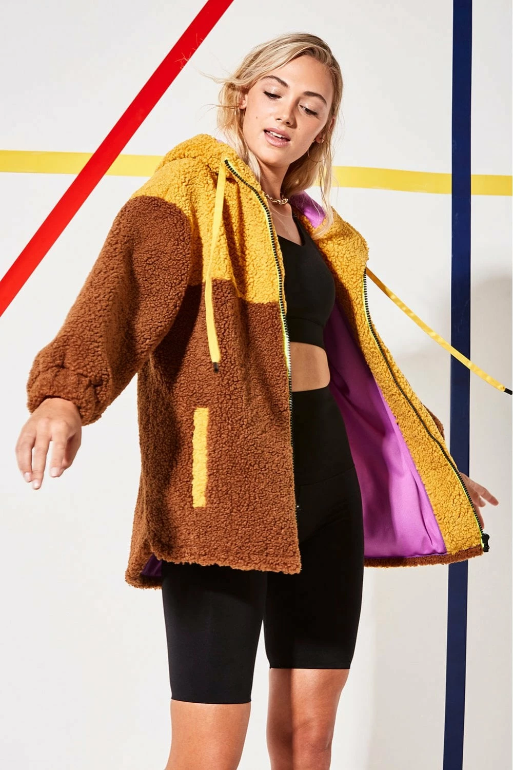 JAYLEY Faux Shearling Hooded Jacket - Image 3