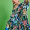JAYLEY Florence Floral Kimono Dress