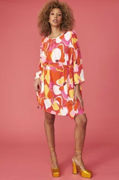 JAYLEY Florence Floral Midi Dress