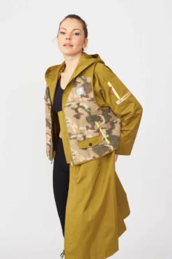 JAYLEY Green Camo Windbreaker Set