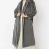 JAYLEY Grey Faux Fur Maxi Coat