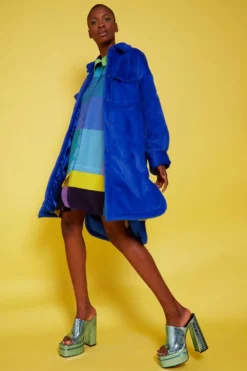 JAYLEY Hand Made Bamboo Eco Fur Coat