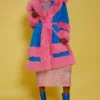JAYLEY Handmade Bamboo Faux Fur Coat