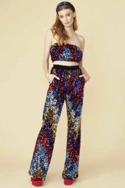 JAYLEY Multi-Coloured Sequin Flares