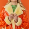 JAYLEY Orange And Yellow Aviator Style Jacket