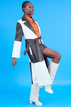 JAYLEY Patchwork Trench Coat