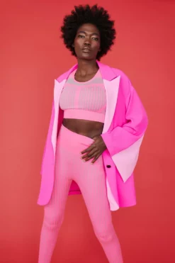 JAYLEY Pink Silk Blend Blazer