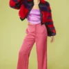 JAYLEY Pink Wide Leg Trousers