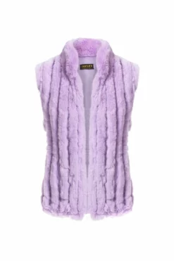 JAYLEY Purple Faux Fur Gilet