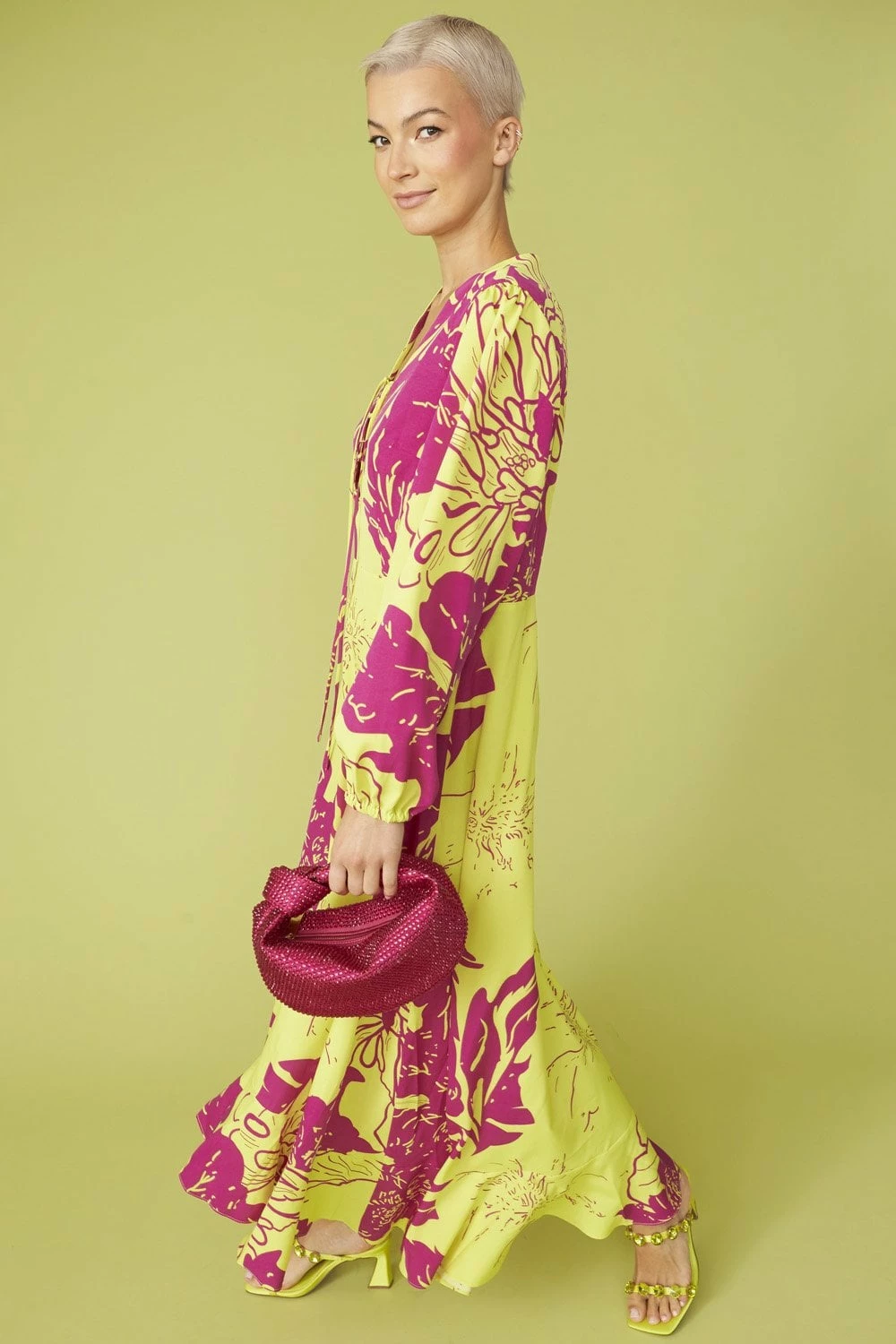 JAYLEY Rayon Blend Sienna Floral Maxi Dress - Image 4