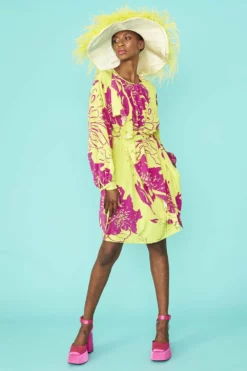 JAYLEY Rayon Blend Sienna Floral Midi Dress