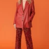 JAYLEY Red Sequin Flares