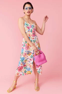 JAYLEY Rose Petal Floral Dress
