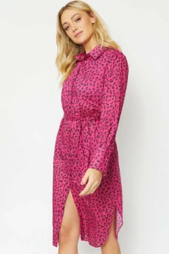 JAYLEY Silk Blend Animal Print Dress