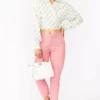 JAYLEY Sustainable Rose Petal Blouse With Spots In Baby Blue