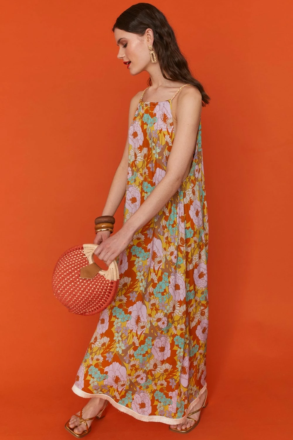 JAYLEY Sustainable Rose Petal Maxi Dress - Image 4