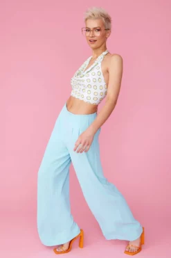 JAYLEY Sustainable Rose Petal Polka Dot Top