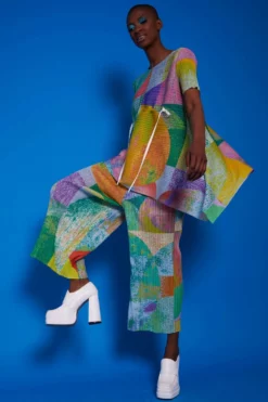 JAYLEY Tencel Blend Pleated Trousers