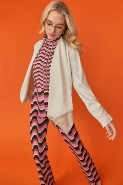 JAYLEY Waterfall Cream Blazer Jacket