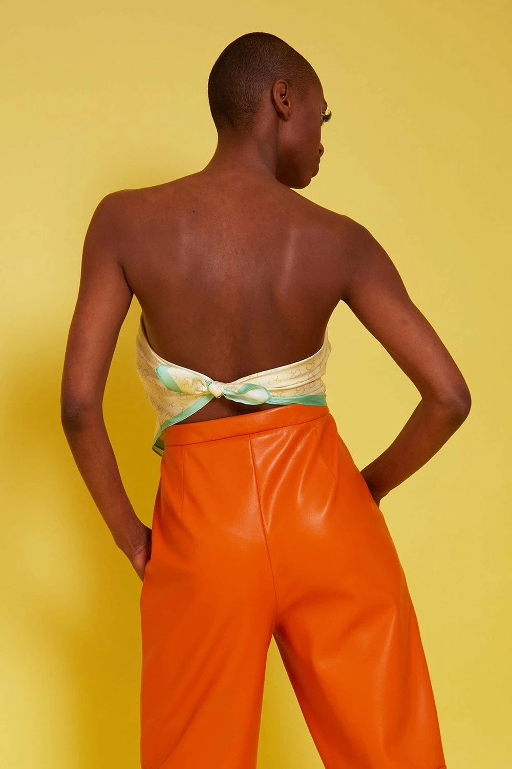 JAYLEY White And Blue Abstract Silk Scarf - Image 3