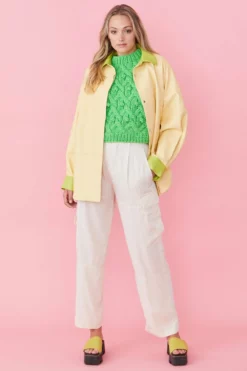 JAYLEY Yellow Angelina Oversized Shacket